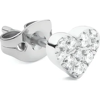 Šperk Ocelová single náušnice Srdce s krystaly DW00400878 Daniel Wellington