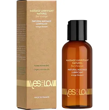 Masážní přípravek Masážní a lubrikační organický olej Orange Blossom (Natural Massage Lubricant) YESforLOV - 100 ml + záruka na vrácení do 100 dnů