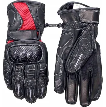 Moto rukavice RUKAVICE ZAH-2003 ČERVENÉ XS