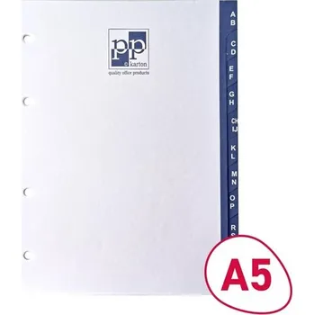 Kancelářské potřeby Papírové rozlišovače - A5, bílé, A-Z, sada 11 ks - VÝPRODEJ