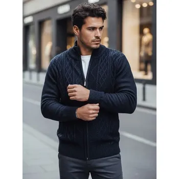 Pánský svetr Dstreet Trendy vzorovaný granátový pánský svetr