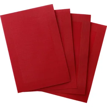 prostírání Blancheporte Sada 4 prostírání z vinylu červená