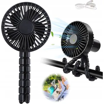 Domácí ventilátor Mini ventilátor Bedee Kempingový ventilátor černý