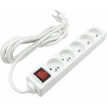 Napájecí kabel Prodlužovací Kabel Ecolight 3m, 5 ks bílý