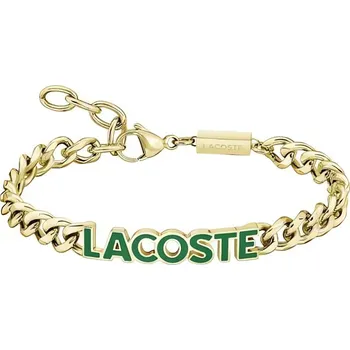 Náramek Pozlacený pánský náramek z oceli Script 2040477 Lacoste