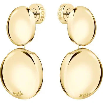 Šperk Fashion visací náušnice z pozlacené oceli Nugget 1580714 Hugo Boss