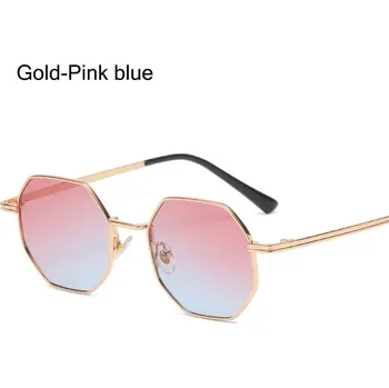 Sluneční brýle Stylové kovové sluneční brýle Y2K | ochrana zraku - A-Růžová modrá