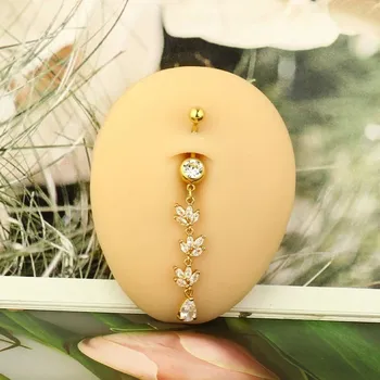 Piercing Visací piercing do pupíku z oceli | šperk - Styl14