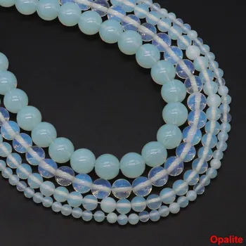 Náramek Korálky z přírodního kamene 4–10 mm | šperky - Opalit , 8mm 45-48 ks