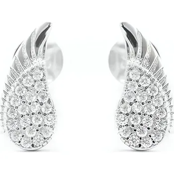 Šperk Něžné stříbrné náušnice s čirými zirkony Andělská křídla AGUP2092 Beneto