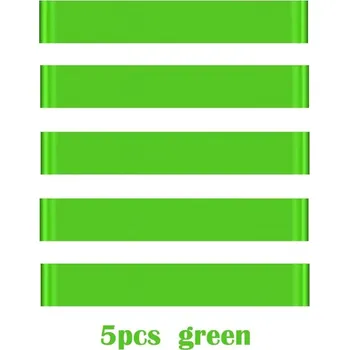 Pětibarevná odporová fitness guma | cvičební pás - 5 ks - zelená