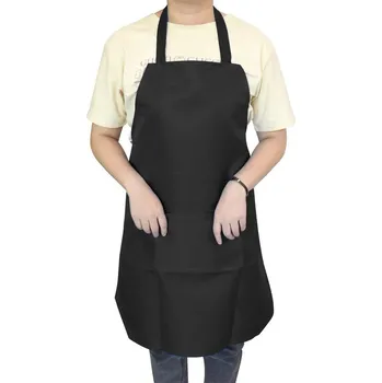 Kuchyňská zástěra Odolná kuchyňská zástěra s kapsami | kuchyňské doplňky - Černý