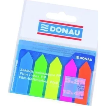 Samolepící bloček Samolepící plastové záložky tvar šipka 12 x 45 mm - neonových barev