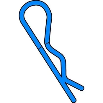 RC náhradní díl Team Corally - sponky karoserie - 45° ohnuté - střední - modré - 10 ks. - expresní doprava