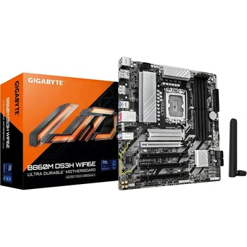 Základní deska GIGABYTE MB Sc LGA1851 B860M DS3H WIFI6E, Intel B860, 4xDDR5, 2xDP, 1xHDMI, WiFi, mATX