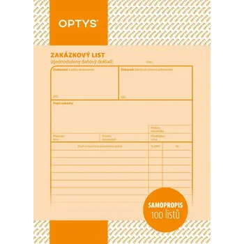 Tiskopis Zakázkový list NCR/A5
