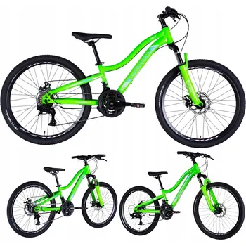 Dětské kolo Kolo Hurtex HUR-DIS-24-367 rám 11 palců zelený