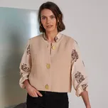 Vesta na zlatavé knoflíky béžová 38/40