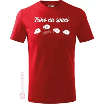 Dívčí tričko Triko na spaní 2, dívčí, červená, 122 (Dětské tričko na spaní)