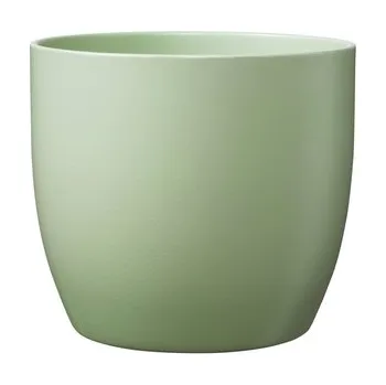 Květináč Keramický květináč Basel matný 13 cm lipově zelený