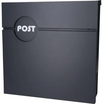 Poštovní schránka poštovní schránka SMA-17, antracit RAL 7016 - dopisní schránka, pozinkovaný plech, práškově lakováno, rozměr 370 x 370 x 110 mm, formát listu A4
