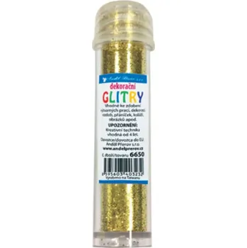 Vánoční dekorace Glitry 6g zlaté