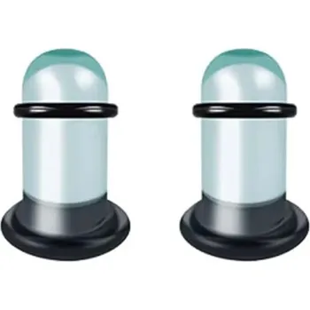 Piercing Skleněné punk tunely do uší | šperky 2 ks - B. , 16mm , Šperky s plugy a tunely