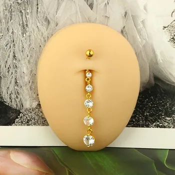 Piercing Visací piercing do pupíku z oceli | šperk - Styl13