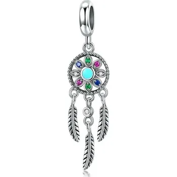 Přívěsek Stříbrný přívěsek pes se zirkonem | přívěsek korálek - AIC029