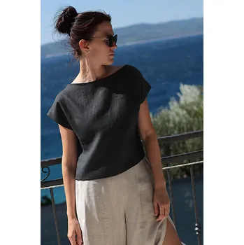 Lotika Středně dlouhé 100% lněné triko Lotika 1092510