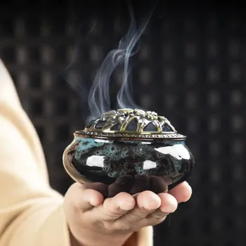 Aroma lampa Elegantní keramická kadidelnice s pomalým dýmem | aroma dekorace