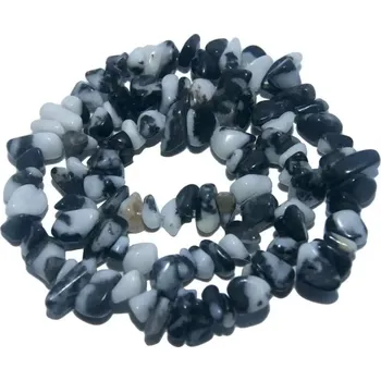 Přírodní kámen Přírodní kamenné korálky růženín ametyst achát | šperky - Černá bílá zebra