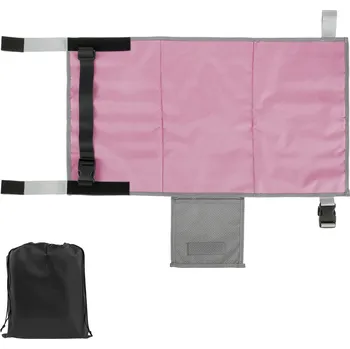 Dětská postýlka Dětská postel do letadla na cesty s opěrkou nohou | cestovní postýlka, letadlová postel - Růžová