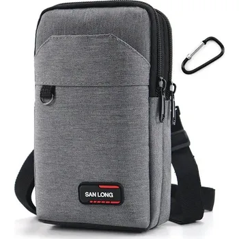 Outdoorové zavazadlo Voděodolná taktická outdoor ledvinka | taška - Světle šedá dvojitá