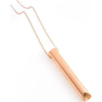 Přívěsek Harmonizační dýchací přívěsek z oceli proti stresu | náhrdelník, šperk - Růžové zlato