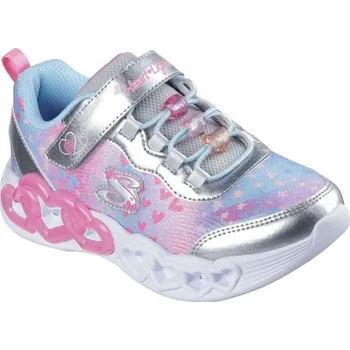 Chlapecká obuv Skechers S-Lights Infinite Heart Lights-Heart Jewels 303261L-SMLT Silver/Multi EU 33,5