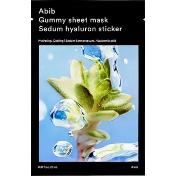 Pleťová maska Hydratační plátýnková maska Sedum Hyaluron Sticker (Gummy Sheet Mask) Abib - 27 ml