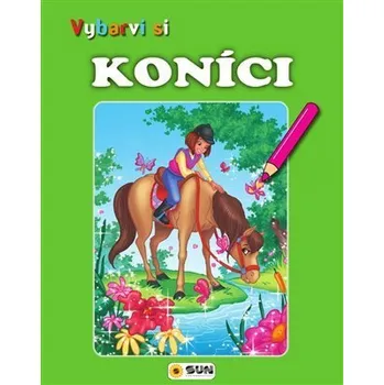omalovánky Vybarvi si - Koníci (zelené)