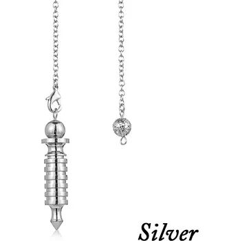 Kyvadlo z kovu pro věštění a reiki amulet | věštecké doplňky - Styl1-stříbrná