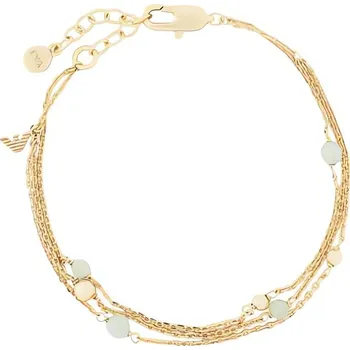 Náramek Trojitý pozlacený náramek s aventurinem EGS3226710 Emporio Armani