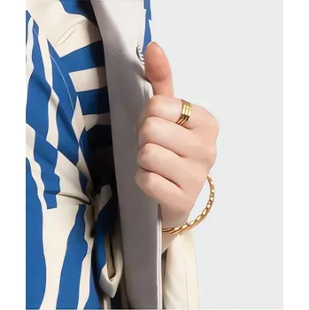 Prsten Otevřený pozlacený prsten Raelynn Gold Ring MCR23008G Marc Malone