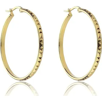 Náušnice Pozlacené kruhové náušnice Addison Gold Earrings MCE23017G Marc Malone