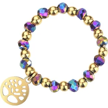 Prsten Pozlacený prsten s korálky Amy Violet EWR23033G Emily Westwood