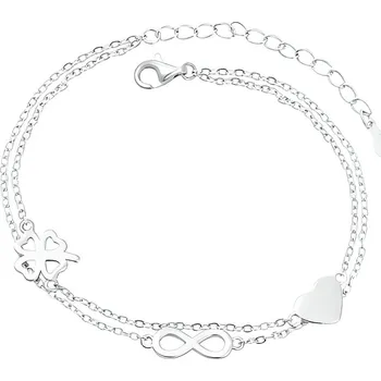 Náramek Dvojitý náramek ze stříbra pro štěstí AGB749/21 Beneto