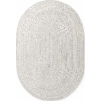 Hanse Home Kusový koberec Jute Braided 106321 White ovál Rozměry koberců: 160x230 ovál