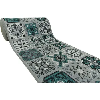 Koberec Protiskluzový běhoun Patchwork - tyrkys