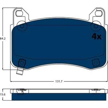 Brzdová destička Sada brzdových destiček, kotoučová brzda TRW GDB2555BTE
