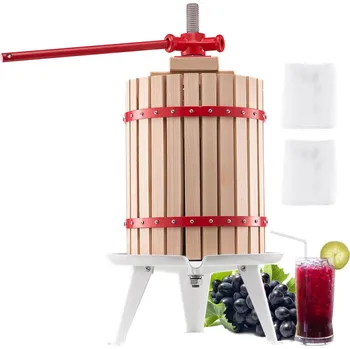 Lis na ovoce Vevor Lis na ovoce 4.75 Gal/18L, dřevěný koš, 8 bloků, ruční, s rukojetí