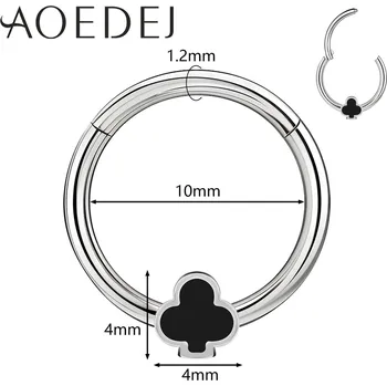 Piercing Ocelový septum kroužek se srdcem | piercing šperk - Styl 2 10 mm