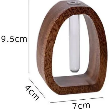 Váza Elegantní dřevěná váza se sklem pro aranžování | dekorace 1+1 ks - A1